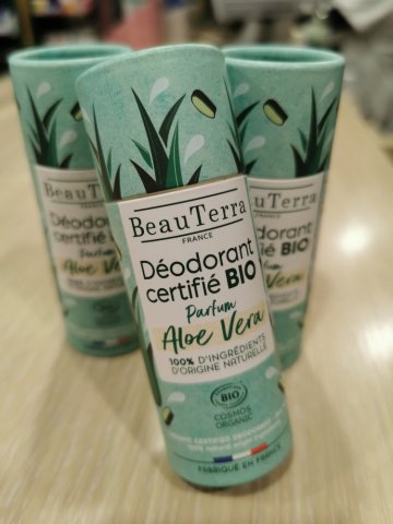 Vente de déodorants solides de la marque Beauterra à la Motte D'aveillans 